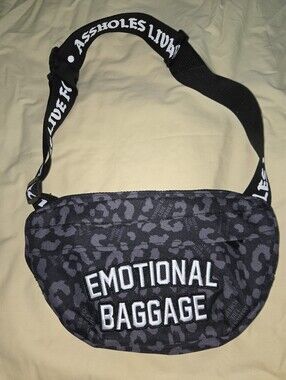 ALF Emotional Baggage Black Gray Camo Print Fanny Waist Bag Pack Belt Bag